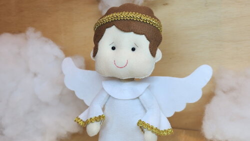 Anjo em Feltro* Chat Chamar Antes da Compra