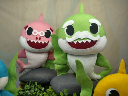 Baby Shark em Feltro - Kit* Chamar Chat