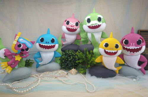 Baby Shark em Feltro - Kit* Chamar Chat