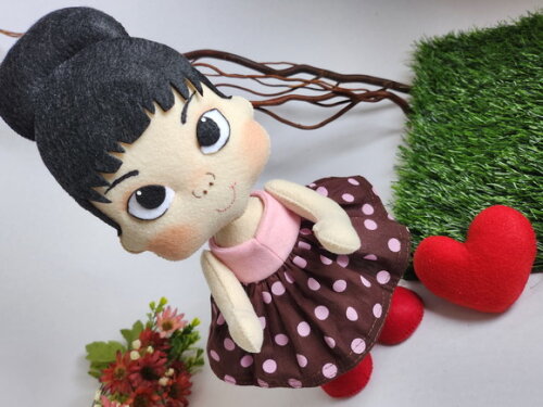Boneca de Feltro _ Gif * Chamar Chat