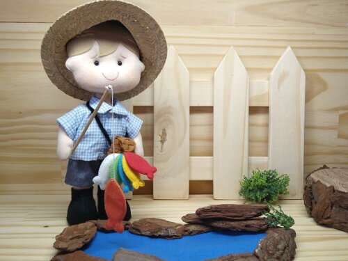 Boneco Pescador * Chamar Chat Antes da Compra