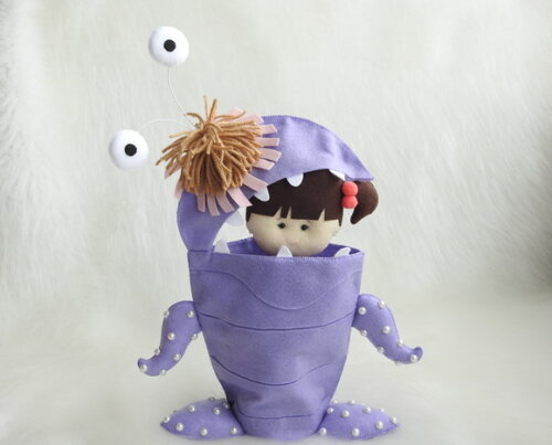Boo Fantasiada Em Feltro (monstros Sa)