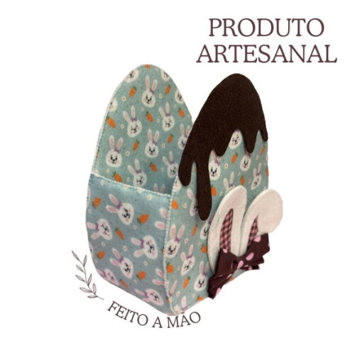 Cesto de Páscoa em Feltro Decorativo ? Porta Chocolates