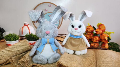 Coelhos em Feltro - Antes de Comprar Chamar no Chat