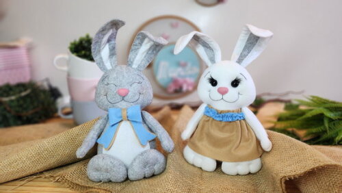 Coelhos em Feltro - Antes de Comprar Chamar no Chat