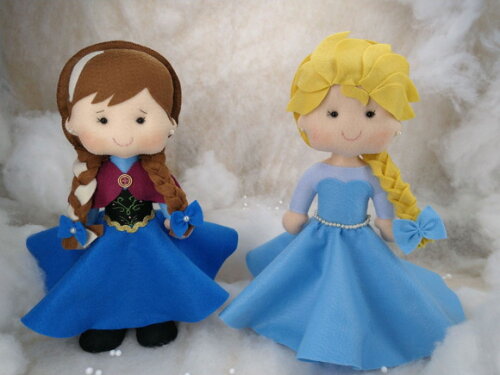 ELSA e Ana de feltro Personagem filme Frozen
