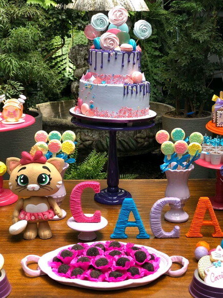 Gatos em Feltro - kit com 4 personagens