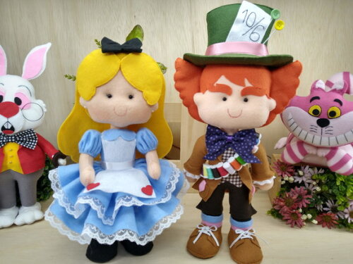 Kit Alice no País das Maravilhas em Feltro