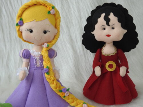 Kit Rapunzel em Feltro do Filme Enrolados
