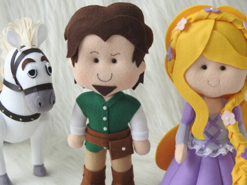 Kit Rapunzel em Feltro do Filme Enrolados