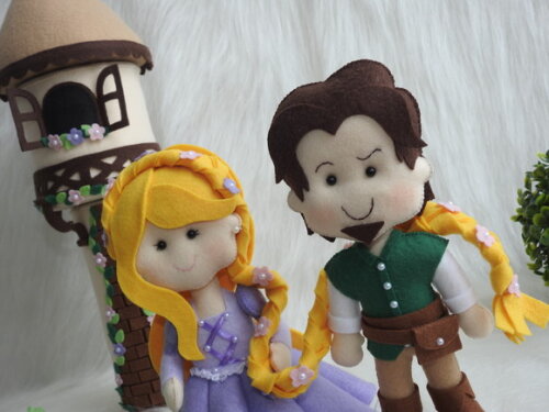 Kit Rapunzel em Feltro do Filme Enrolados