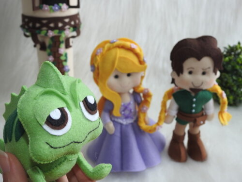 Kit Rapunzel em Feltro do Filme Enrolados