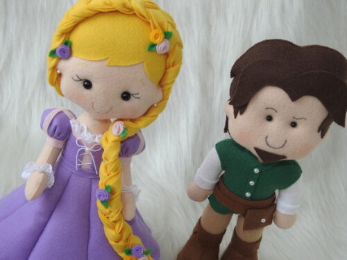 Kit Rapunzel em Feltro do Filme Enrolados - 2 Peças
