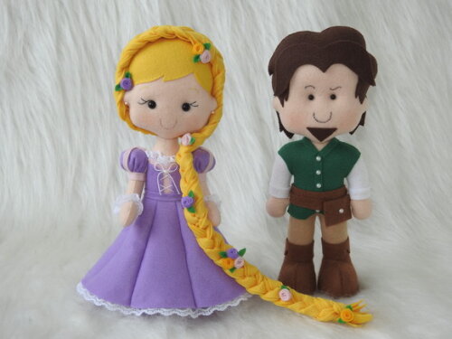 Kit Rapunzel em Feltro do Filme Enrolados - 2 Peças