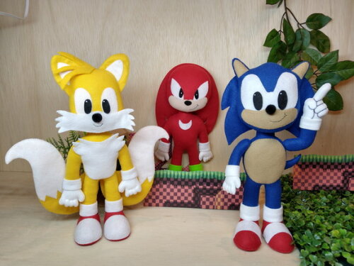 KIt Sonic em feltro - 3 Peças