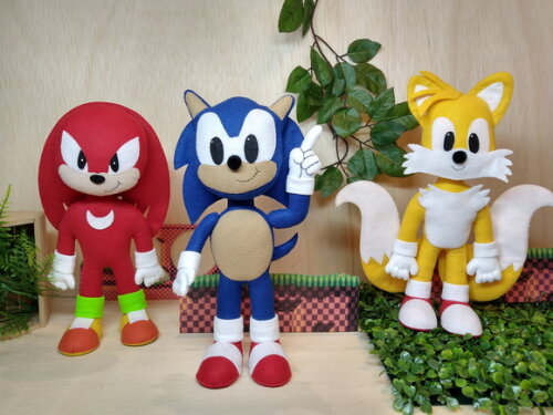 KIt Sonic em feltro - 3 Peças
