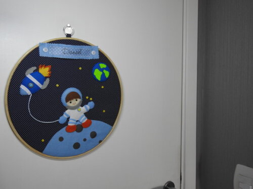 Porta Maternidade Bastidor Astronauta - Chamar Chat