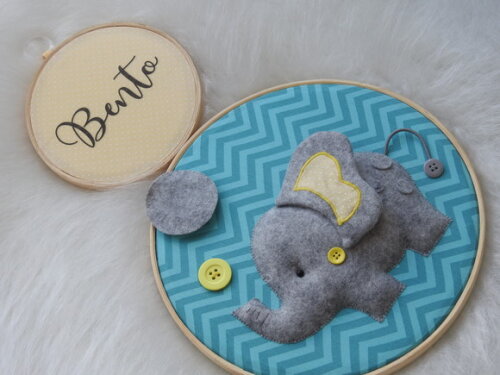 Porta Maternidade Bastidor Elefante