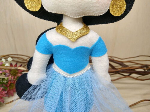 Princesa Jasmine em feltro - Alladin