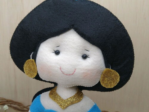 Princesa Jasmine em feltro - Alladin