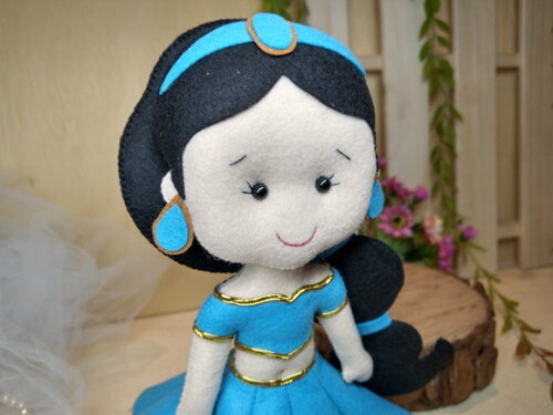 Princesa Jasmine em Feltro - Alladin* Chamar Chat