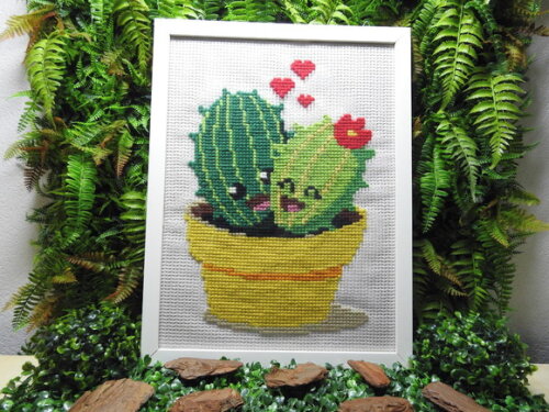 Quadro Cactos Felizes