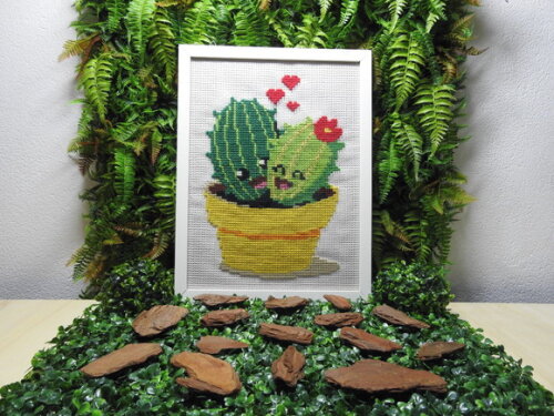 Quadro Cactos Felizes