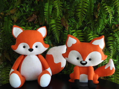 Raposa em Feltro - Kit 2 Peças