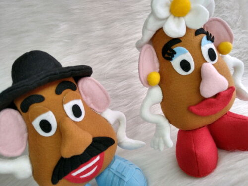 Sr e Sra Batata do Toy Story em feltro