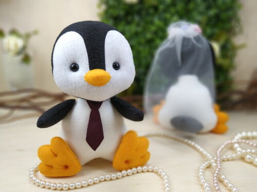 Topo de Bolo - Pinguim Noivo