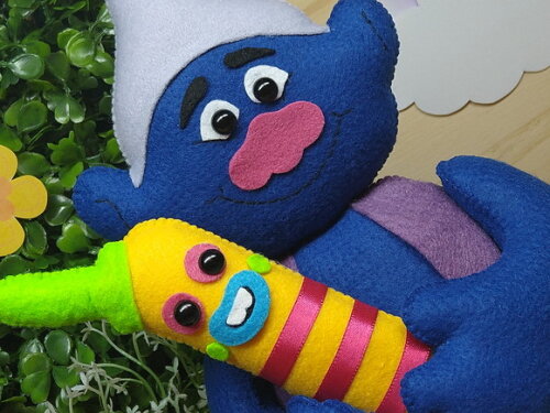 Trolls de Feltro - Biggie e Mr. Dinkle
