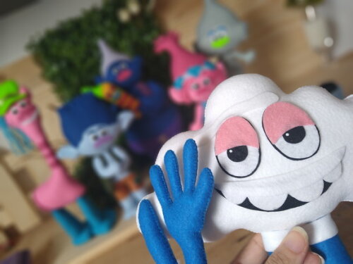 Trolls de Feltro - Kit com 6 Peças