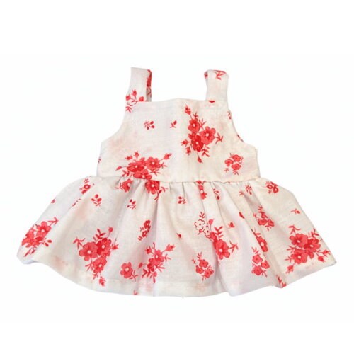 Vestido Floral para Boneca 32 cm em Tricoline com Velcro