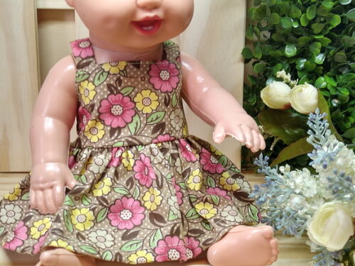 Vestido para Boneca Floral