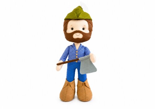 Boneco Lenhador Feltro Decoração Festa Chapeuzinho Vermelho 40 