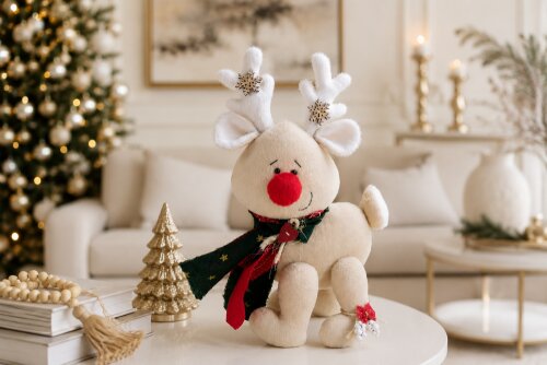Rena Natalina Decoração Natal 30 Cm Enfeite De Natal