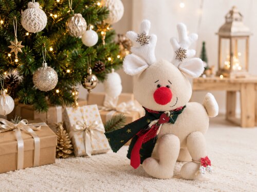 Rena Natalina Decoração Natal 30 Cm Enfeite De Natal