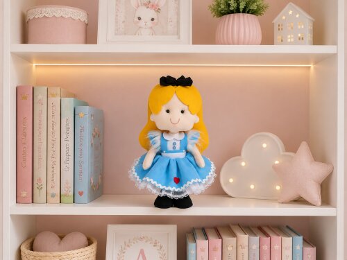 Boneca Alice Pais Das Maravilhas De Feltro