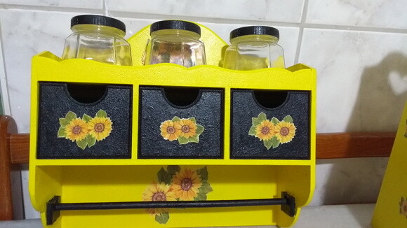 Kit Puxa Saco, Porta Papel e condimento