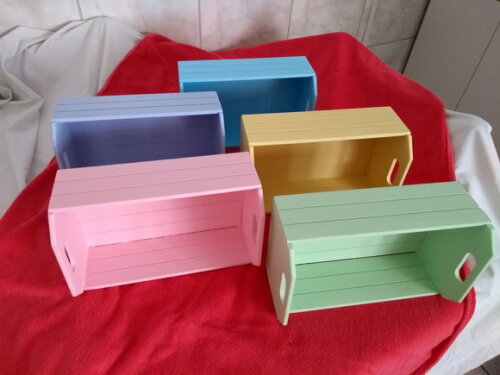 Caixotes em MDF 27,5 x 17,5 x 12,5 - cores para pascoa