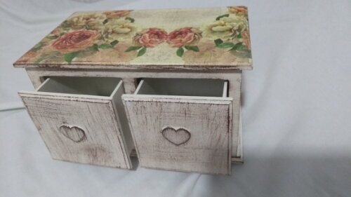 Comoda/Criado - decorada com patina 3 Gavetas