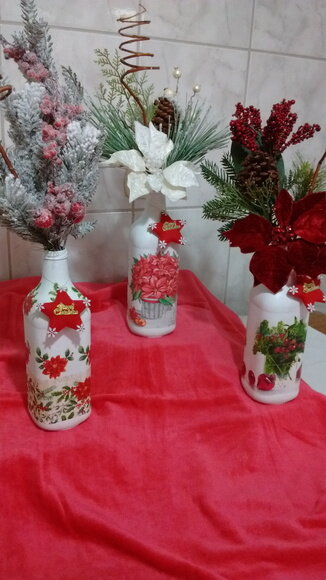 Garrafa decorada - Natal vendidos
