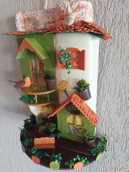 Telha com Arte em Madeira - Vendido