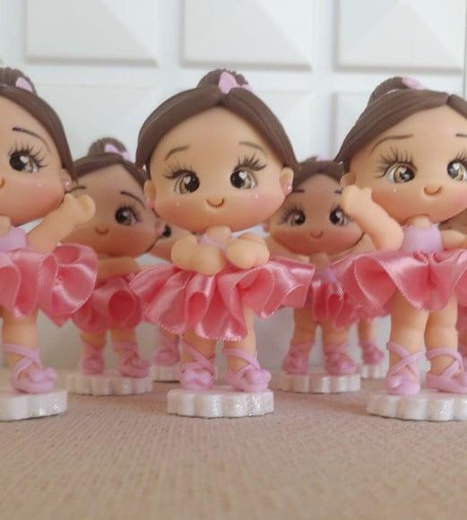 Aplique Bailarina em Biscuit