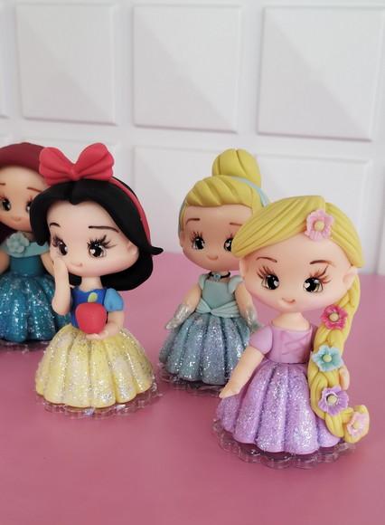 Aplique Princesas em Biscuit