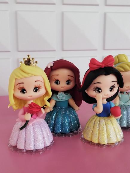 Aplique Princesas em Biscuit