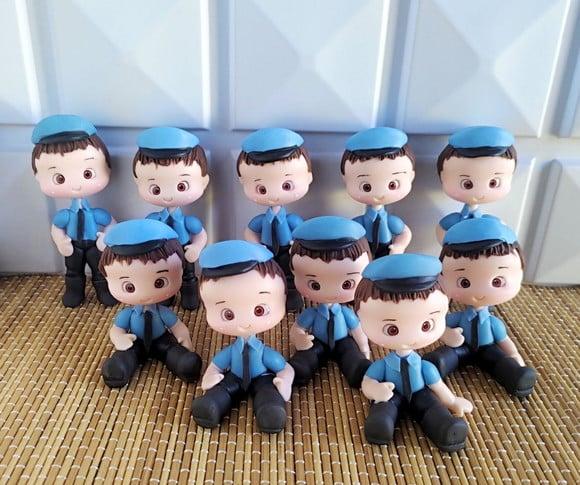 Aplique/lembrancinhas Policial em Biscuit