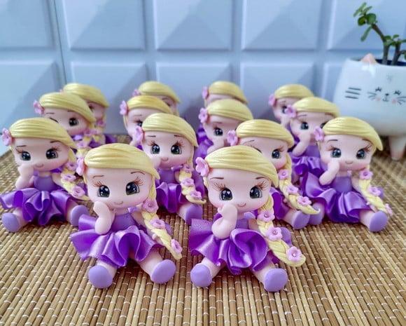 Lembrancinha Apliques da Rapunzel