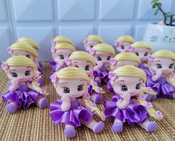 Lembrancinha Apliques da Rapunzel