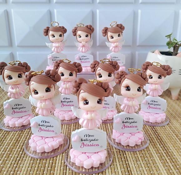 Lembrancinha Batizado Menina Biscuit Personalizada